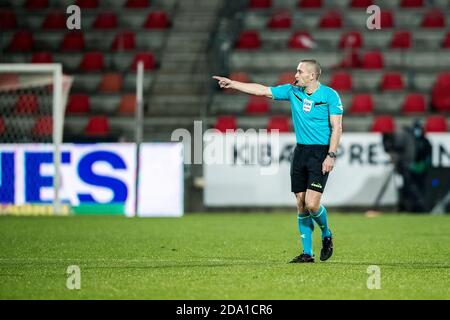 Herning, Denmark. 08th Nov, 2020. Referee Mads-Kristoffer Kristoffersen seen during the 3F Superliga match between FC Midtjylland and FC Copenhagen at MCH Arena in Herning. (Photo Credit: Gonzales Photo/Alamy Live News Stock Photo