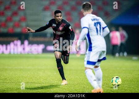 Herning, Denmark. 08th Nov, 2020. Frank Onyeka (38) of FC Midtjylland seen during the 3F Superliga match between FC Midtjylland and FC Copenhagen at MCH Arena in Herning. (Photo Credit: Gonzales Photo/Alamy Live News Stock Photo