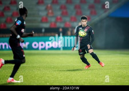 Herning, Denmark. 08th Nov, 2020. Paulinho (29) of FC Midtjylland seen during the 3F Superliga match between FC Midtjylland and FC Copenhagen at MCH Arena in Herning. (Photo Credit: Gonzales Photo/Alamy Live News Stock Photo