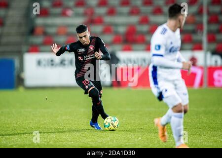 Herning, Denmark. 08th Nov, 2020. Evander Ferreira (10) of FC Midtjylland seen during the 3F Superliga match between FC Midtjylland and FC Copenhagen at MCH Arena in Herning. (Photo Credit: Gonzales Photo/Alamy Live News Stock Photo