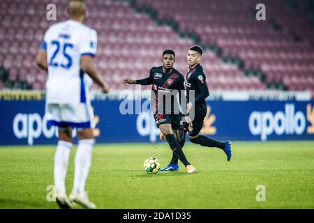 Herning, Denmark. 08th Nov, 2020. Frank Onyeka (38) of FC Midtjylland seen during the 3F Superliga match between FC Midtjylland and FC Copenhagen at MCH Arena in Herning. (Photo Credit: Gonzales Photo/Alamy Live News Stock Photo