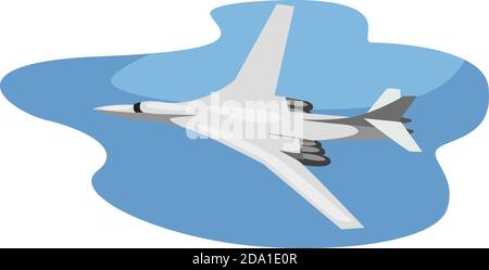 White bomber,illustration,vector on white background Stock Vector