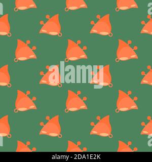 Golden bell , seamless pattern on a white background. Stock Vector