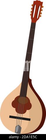 Saz baglama music instrument icon, flat style 15236784 Vector Art at  Vecteezy