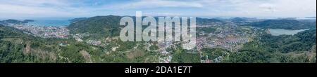 Aerial view of Kathu district Phuket Thailand from Drone camera High ...