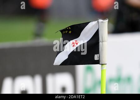 Rio, Brazil - november 08, 2020: Flag in match between Vasco and Palmeiras by Brazilian Championship  in Sao Januario Stadium Stock Photo