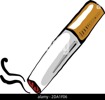 Small cigarette,illustration,vector on white background Stock Vector