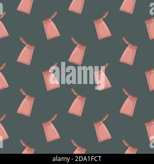 Coffee creamer , seamless pattern on a dark grey background. Stock Vector