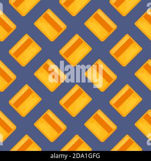 Orange cupboard , seamless pattern on a dark blue background. Stock Vector