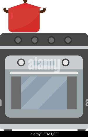 Gas stove ,illustration,vector on white background Stock Vector