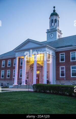 Gardner, Massachusetts, City Hall at night Stock Photo