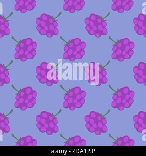 Baby grapes , seamless pattern on a purple background. Stock Vector