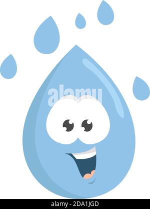 Drops of hydrogen ,illustration,vector on white background Stock Vector