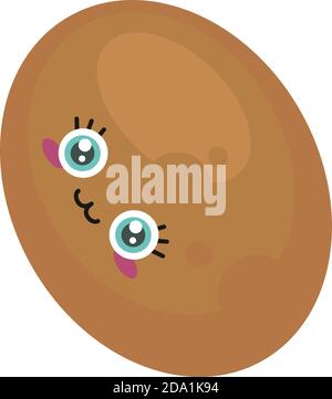 Happy kiwi ,illustration,vector on white background Stock Vector