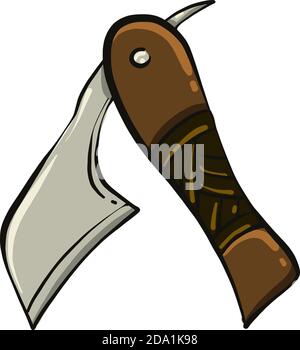 Sharp pocket knife ,illustration,vector on white background Stock Vector