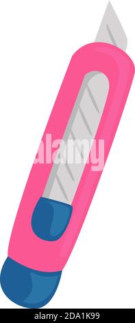 Pink scalpel ,illustration,vector on white background Stock Vector