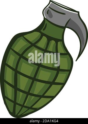 Interesting grenade ,illustration,vector on white background Stock Vector