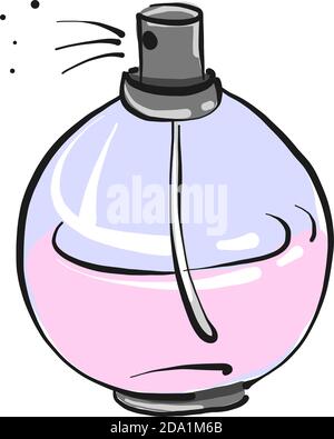 Perfume bottle , illustration, vector on white background Stock Vector
