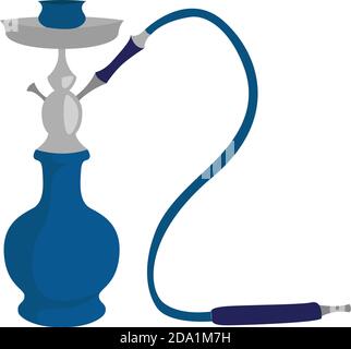 Blue hookah ,illustration,vector on white background Stock Vector
