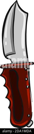 Knuckle duster knife ,illustration,vector on white background Stock Vector