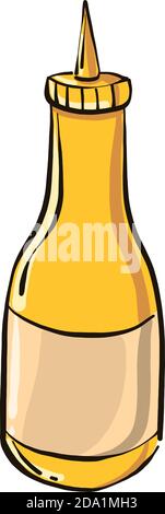Mayonnaise bottle ,illustration,vector on white background Stock Vector
