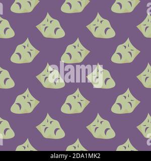 Theater masks , seamless pattern on a purple background. Stock Vector