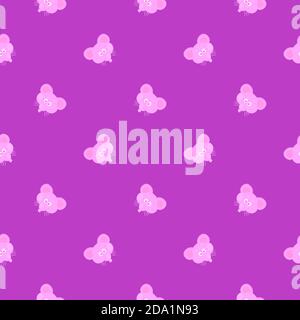 Minimal mouse head , seamless pattern on a pink background. Stock Vector