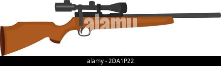 Sniper rifle , illustration, vector on white background Stock Vector