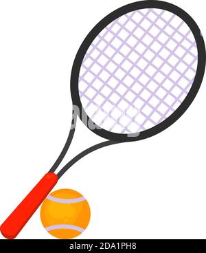 tennis racket and ball equipment sport vector illustration Stock Vector ...