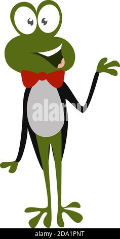 Vintage art illustration design of a frog sit on the skull Stock Vector ...