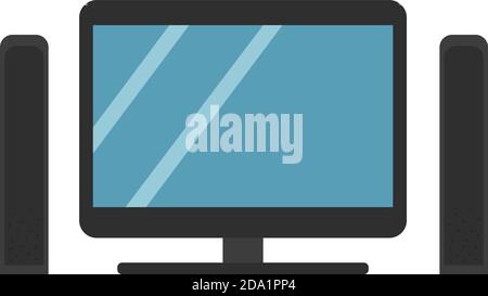 New TV, illustration, vector on white background Stock Vector