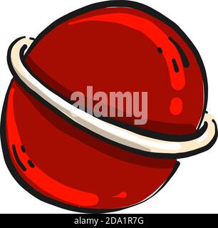 Red planet , illustration, vector on white background Stock Vector