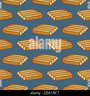 Wooden board , seamless pattern on a grey background. Stock Vector