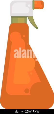 Orange spray bottle, illustration, vector on white background Stock Vector