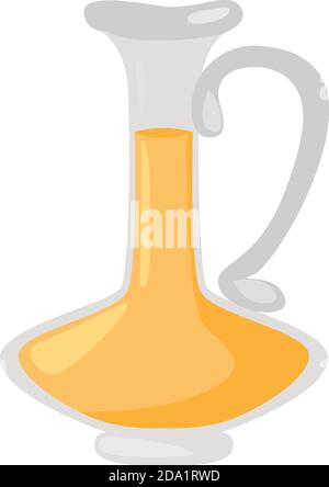 Sunflower oil, illustration, vector on white background Stock Vector
