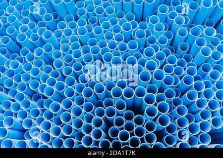 PVC pipes stacking on shelf in warehouse Stock Photo - Alamy