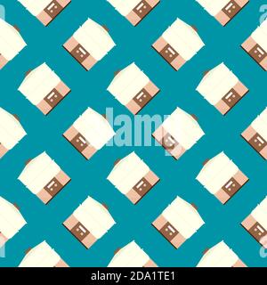 Rice cooker , seamless pattern on a blue background. Stock Vector