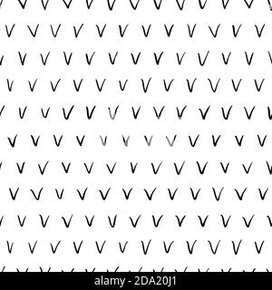 Hand drawn black check marks seamless pattern Stock Vector