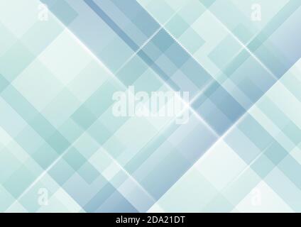 Abstract light blue stripes diagonal overlapping pattern background. Vector illustration Stock Vector