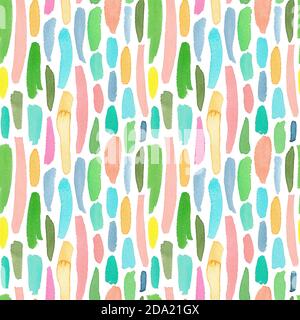 Vertical drops and lines bright watercolor pattern Stock Photo