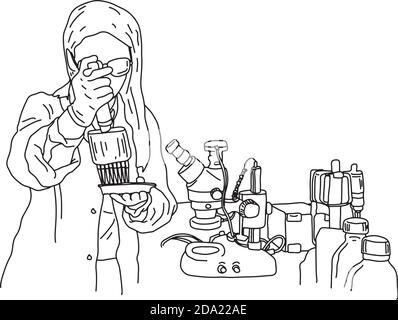 Scientist Drawing - How To Draw A Scientist Step By Step