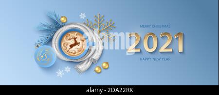 2021 New Year banner Stock Vector