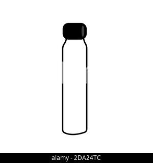 Reusable bottle icon in flat style. Vector image in white background. Zero waste toothbrush. Eco life Stock Vector