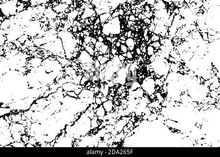 Black and white marble cracks simple texture. Vector illustration. Stock Vector