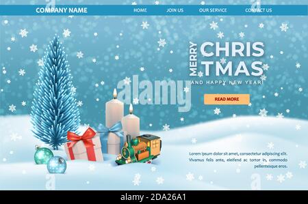 Christmas web background template Stock Vector