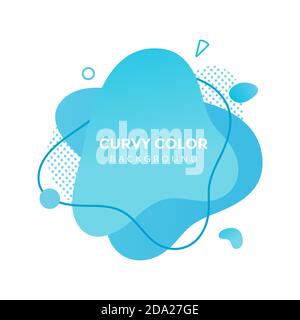 Modern liquid abstract element graphic gradient flat style design fluid vector. Stock Vector