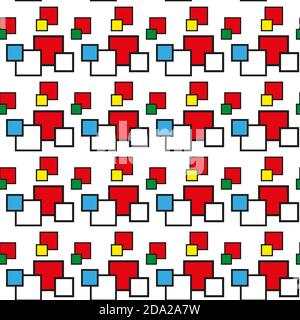 Colorful background of colored squares of different colors Stock Vector