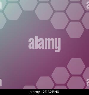 Abstract violet background with hexagons. Web blank card design. Vector illustration. Stock Vector