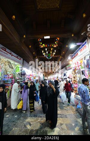 The vibrant souq in Mutrah, Oman. Stock Photo