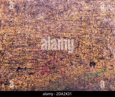 High angle shot of a dirty wooden surface Stock Photo